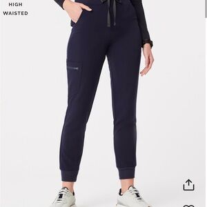 Figs Zamora High Waisted Jogger Pants Navy